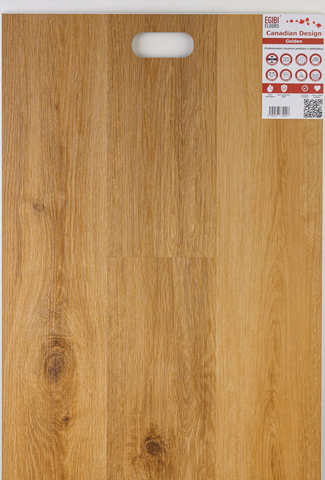 Canadian Design vinyl SPC RIGID podlaha 5/0,3 mm s podložkou GOLDEN 123x18 cm (1,77 m2)